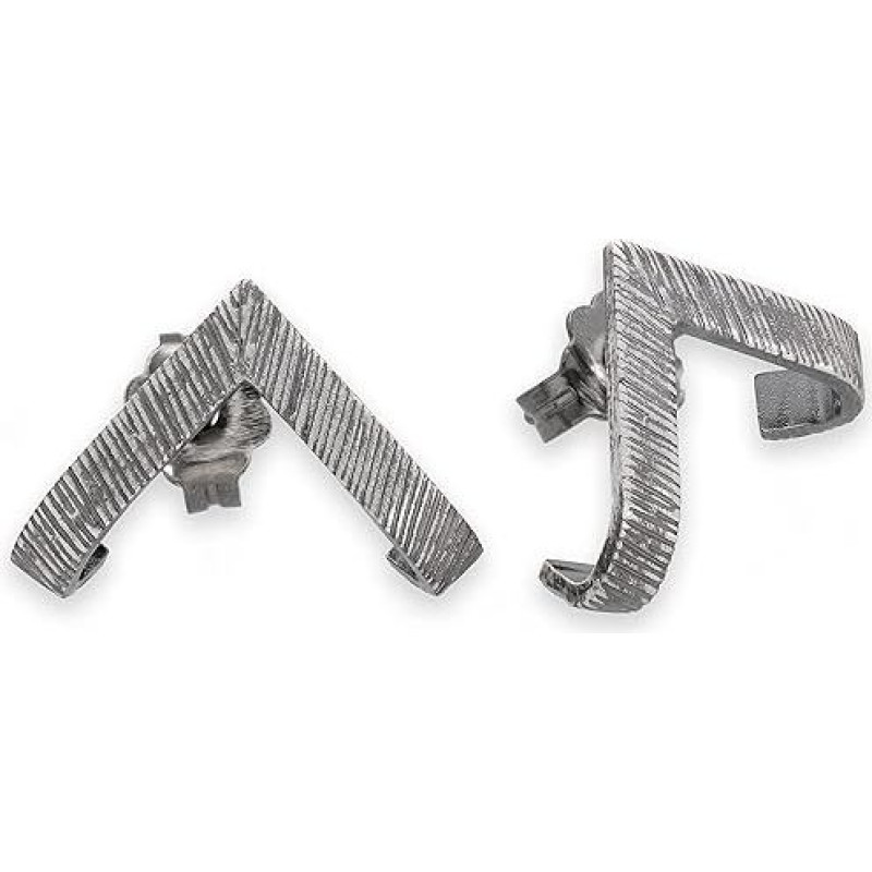 Oksiduoti 925 prabos sidabro auskarai, trikampio formos auskarai, minimalistiniai hipoalergiški modernūs auskarai, neįprasti rankų darbo auskarai pagal Emmanuelą, 