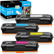LeciRoba 207X, skirtas HP W2210X W2211X W2212X W2213X W2210A W2211A W2212A W2213A 207X 207A toneris, skirtas HP Color LaserJet Pro MFP-M283fdw MFP-M283fdn MFP-M282nw M255dmmw M255nw spausdintuvui (su lustu, 4 vnt.)