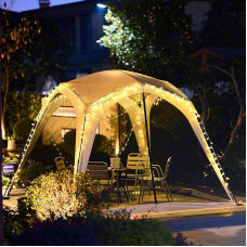 10x10 Pop Up Pavillon mit Netzwänden, Camping Garten-iglu Shelter Gazebo Screen Tent für 6-8 Personen, 360° Belüftung, Schnellaufbau mit Tragetasche für Garten, Terrasse, Picknick & Outdoor