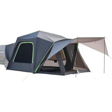 VEVOR SUV palapinė Stovyklavimo palapinė automobiliui (305 x 310 x 230 cm) Vandeniui atspari PU2000 Erdvi dvisluoksnė konstrukcija 5-8 žmonėms, SUV stovyklavimo palapinė su šešėline markize, tinkliniais langais, stogeliu nuo lietaus ir krepšiu