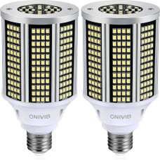 35 W LED Corn Light Bulbs, 4200 Lumen (350 W Equivalent), 6000 K Cool White Daylight, E27 LED Lamp Light, for Large Area Commercial Lighting, Garage, Warehouse, Factory, Office (Pack of 2)