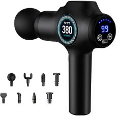 Masažo pistoletas, mini masažo pistoletas, gilaus audinių masažo pistoletas, nešiojamasis masažuoklis, 99 greičiai, LCD jutiklinis ekranas, masažo pistoletas nuo raumenų skausmo ir sustingimo