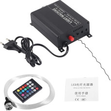 16 W RGB šviesos diodų šviesolaidžio, stiklo pluošto žvaigždėto dangaus rinkinys, lubų apdailos rinkinys, šviesos variklis su kabeliais, nuotolinio valdymo pultas, ES kištukas (ES kištukas)