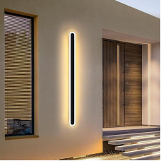 Mikeru 180 cm Vertical Outdoor Wall Lights, IP65 Modern Acrylic Outdoor Lights for the Garden, 3000 K/4500 K/6000 K, Tricolour Light, 60 W Linear Wall Lighting for Hallway, Balcony