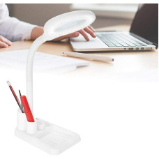 EBTOOLS stalinis šviestuvas, didinamasis šviestuvas su 36 LED lemputėmis + 5 x 10X didinamasis stiklas, skirtas remonto darbams, skaitymo apšvietimui ir kitoms darbo reikmėms (baltas)