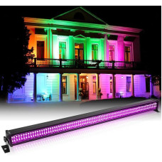 336 LED juostos sieninė poveržlė, U`King 120 W RGBW šviesos efektų scenos šviesos prožektorius, diskotekų šviesa, vakarėlių šviesa, DMX valdiklis, stroboskopinis apšvietimas DJ vakarėliams, lauke, pakuotė 1