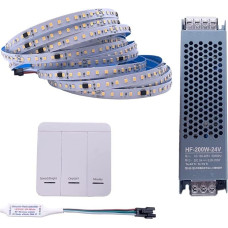 DC24V 10M WS2811 Horse Racing LED Strip 2835 120 LED/m Running Water Flowing Light with Wireless Controller Cool Natural Warm White (Warm White)