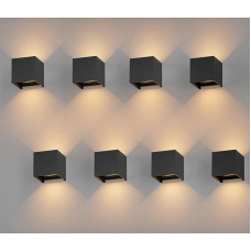 K-Bright New Modern 9W Triangle COB Led Wall Light IP54 Waterproof Outdoor Yard Lamp,Pathway Light for Aisle, Balcony and Garden Warm White