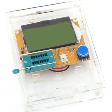 T4 Transistor-Tester mit automatischer Komponentenerkennung, 128 x 64 LCD-Display, 9 V batteriebetrieben für Diode, Triode, Kapazität, Induktivität, Widerstandsmessung (A)