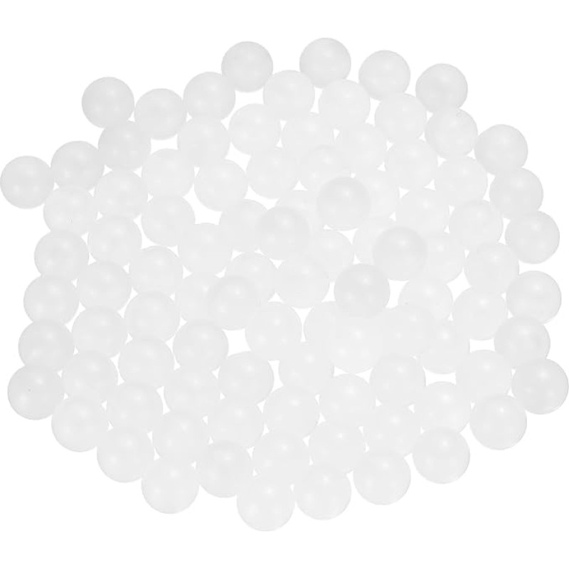 QUARKZMAN 200 Stück PP-Kunststofflagerkugeln 10mm Solide Kunststoffkugeln, G2 Präzisionslagerkugel mit mattierter Oberfläche, Weiß