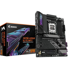 GIGABYTE X870E A Elite WIFI7 pagrindinė plokštė - palaiko AMD Ryzen 9000 procesorius, 16+2+2+2 fazių skaitmeninis VRM, iki 8000 MHz DDR5 (OC), 3xPCIe 5.0, 