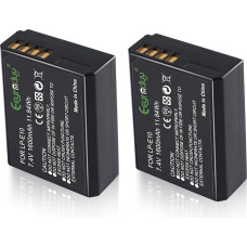 2 pakuotės LP-E10 baterijų, skirtų 