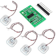 HX711 AD Module Body Load Cell Pressure Load Sensor + 4 Pieces 50 kg Human Scale Measuring Tool Reliable Data