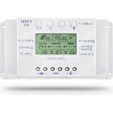 40A MPPT Solar Charge Controller 12V/24V Solar Panel Charge Controller Smart Regulator