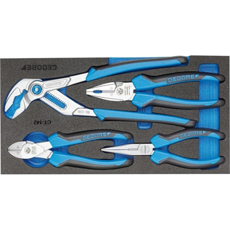 Gedore 1500 CT1-142 VDE replių rinkinys 1/3 Check-Tool-Module