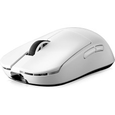 MCHOSE L7 Lengva 39 g žaidimų pelė su pritaikytu 8K itin greitu belaidžiu imtuvu, 26000 DPI, 8K Hz duomenų perdavimo dažnis, BT/2.4G žaidimų pelė su kabeliu / laidu, 200 valandų veikianti baterija, balta