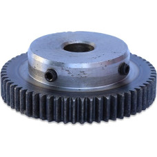 Pavarų kampas 1 vnt. 1M 60T šoninė pavara 6 mm 8 mm 10 mm 12 mm Vidinė skylė Pavarų krumpliaračiai 1 modulis 60 dantų Mažai anglies plieno metalo pavarų dėžės pavaros velenas (spalva: 12 mm skylė, dydis: 60 dantų)