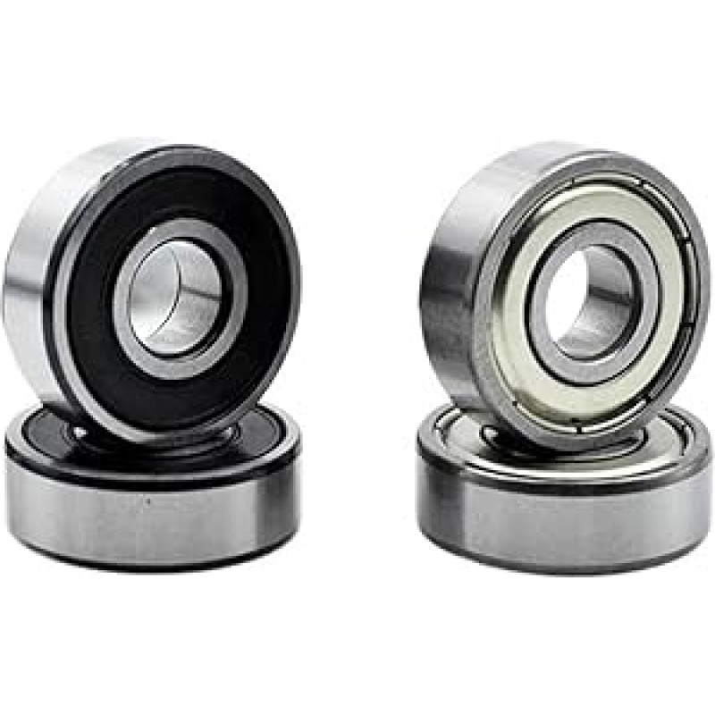 10/100 Stück 608 ZZ 2RS 8 * 22 * 7 mm 608ZZ 2Z 608RS ABEC 7 Lager 8 mm Innenbohrung Rollschuhschmierung Radlager(608 ZZ,100Pcs)