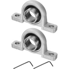 QUARKZMAN 2 Stück KP007 Lagergehäuse 35mm Bohrung Lagerbaugruppen Zinklegierung Flanschmontiertes Lagergehäuse P6(ABEC3)