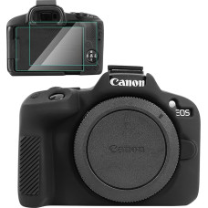 Silicone Case for Canon EOS R50 Case, Accessories with 2 Pieces Screen Protector, Removable Lens Protector for Canon EOS R50 Digital Camera
