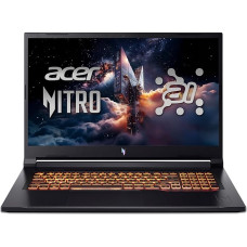 acer Nitro V 17 AI (ANV17-41-R57S) Gaming Laptop, 17 Inch WQHD IPS 165Hz Display, AMD Ryzen 7 260, 32 GB RAM, 1 TB SSD, NVIDIA GeForce RTX 5070, Windows 11, QWERTZ Keyboard, Black