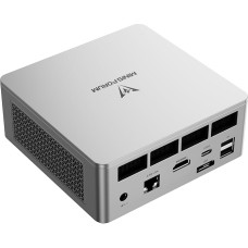 MINIS FORUM UM750L plonas mini kompiuteris, AMD Ryzen 5 7545U mini kompiuteris (6C/12T, iki 4,9 GHz), 32 GB LPDDR5 ir 1 TB SSD PCIe 4.0, DP/HDMI/USB4, 4X A tipo USB, 2,5G LAN, WIFI6E/BT5.2