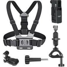 NEEWER Basics 5-in-1 Accessory Set Compatible with DJI Osmo Pocket 3, Chest Strap, Aluminium Bicycle Mount with Extension Adapter for Action Video Recording when Cycling, GP-69