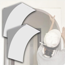 Didelio tūrio tualeto rinkinys Leichte Schaumstoff-Bogenleiste, Lackierbar DIY-Bogen-Set für Türrahmen/Schrank/Balkon Inneneinrichtung, Universell Türleiste(9.8x9.8x9.8x9.8/25x25x25cm)