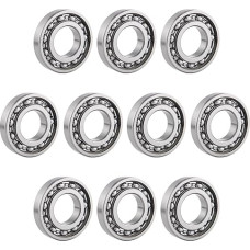 MACHSWON Kugellager 16004 Kugellager, Stahl, mittlere Geschwindigkeit, offen, Rillenkugellager, 20 mm x 42 mm x 12 mm, 10 Stück