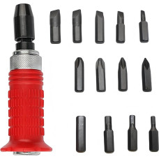 14 dalių smūginių partijos atsuktuvų rinkinys Knockkable Screwdriver Bit Combination Set Remontas Išmontavimas Rankinis įrankis
