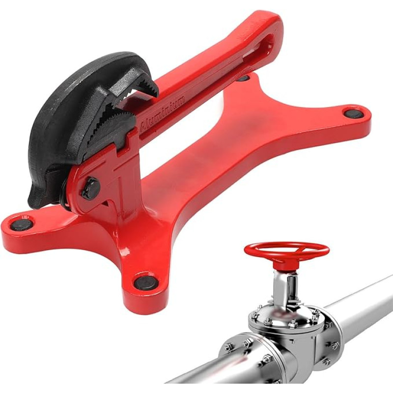 Nešiojamasis vamzdžių spaustuvas, vamzdžių įtempimo spaustuvas, nešiojamasis aliuminio vamzdžių spaustuvas, skirtas vožtuvų priežiūrai, siauroms statybvietėms, dideliems aukščiams