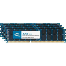 OWC 32 GB PC3 - 10600 DDR3, DDR3, kompiuteris/serveris, 240 kontaktų DIMM, 4 X 32 GB, juoda, mėlyna
