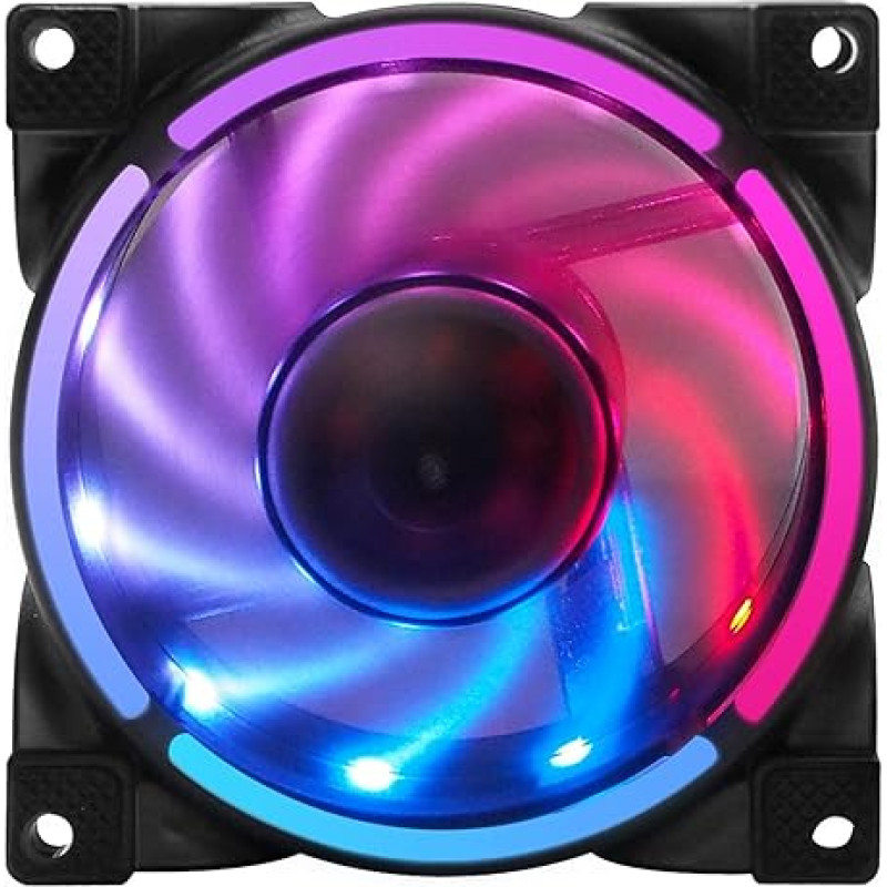 80 mm 5V PWM ARGB korpuso ventiliatorius, skysčių dinaminis guolis, išmanioji temperatūros kontrolė, 800 2500 aps/min, 7 menčių kompiuterio ventiliatorius, tylus aušinimas