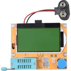LCR-T4 Transistor-Tester für Widerstandskapazitätsdiode und MOSFET mit 128 x 64 Hintergrundbeleleuchtung LCD, Auto-Detect NPN PNP MOS N-K P-K, Orange