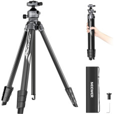 NEEWER LITETRIP LT07 61 colio aliumininis kelioninis fotoaparato trikojis su pasukama rutuline galvute, 