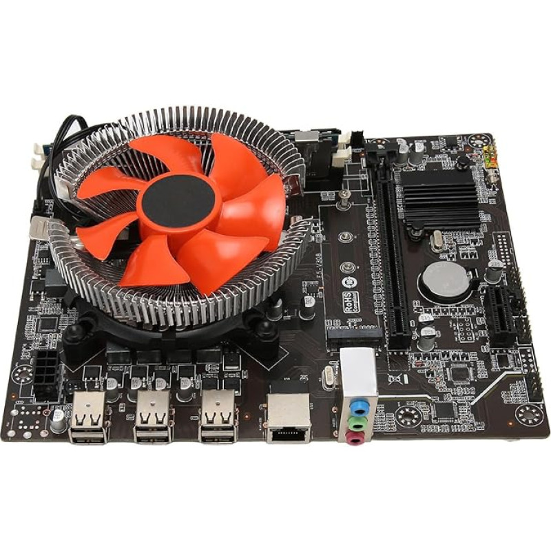 X79 DDR3 8G E5 2420 CPU 6 branduolių 12 gijų PCB motininė plokštė CPU Combo su ventiliatoriumi Dviguba indikatoriaus lemputė kompiuteriui