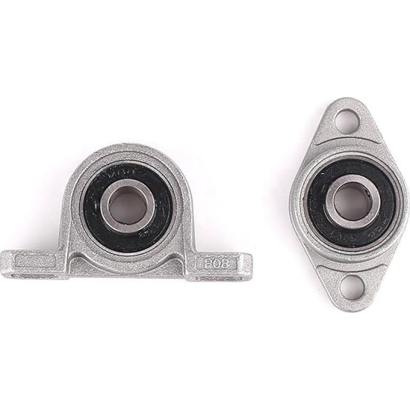 4 Stück Kp08 Kfl08 Kfl000 Kp Lagereinsatz Wellenunterstützung Pendelrollenlager aus Zinklegierung Lagerblockgehäuse(KP007 35mm)