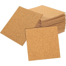 Lurrose 60stücke Selbstklebende Korkplatten Quadratisch Robust Flexibel Zum Basteln Untersetzer Blumentopfunterterlage DIY-mehrzweck-korkauflagen Mit Einfach Zuschneidbarer Rückseite