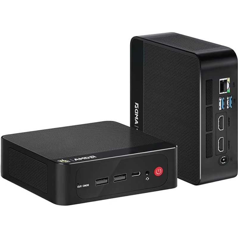 Beelink mini kompiuteris SER5 MAX 6800U AMD Ryzen R7 (8C/16T, iki 4,7 GHz) 32 GB LPDDR5 1 TB PCle4.0 SSD mini stalinis kompiuteris Windows 11 Pro, Wifi6/BT5.2, HDMI/DP/Type-C/4K trigubas ekranas Mikro kompiuteris