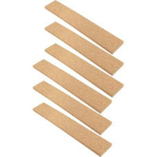 Healeved 6 Stück Selbstklebende Korkleisten 30X5X06cm Naturkork Wandleisten für Büro Memoboard Pinnwandstreifen zur Befestigung von Notizen und Fotos