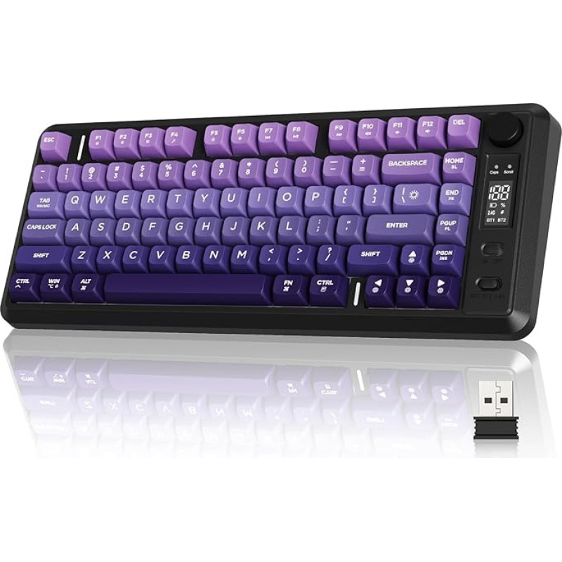 FREEWOLF M75 Dviejų režimų belaidė klaviatūra, 