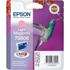 Epson Original C13T08064011 T0806 Light Magenta Ink Cart, Genuine