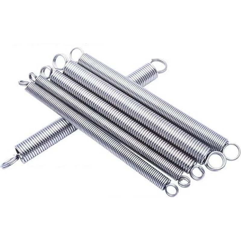 Zugfeder, Doppelschlaufen-Haken mit geschlossenem Verschluss, dehnbar, aus Edelstahl 304, 23er-Packung, verschiedene Größen (120-300 mm)(300mm(2pcs),8mm-0.7mm)