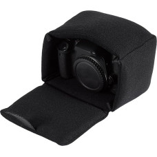 CHICIRIS aksominis DSLR fotoaparato krepšys, apsaugantis nuo įbrėžimų ir smūgių, nešiojamas, neslystantis, 1 x DSLR fotoaparato krepšys (juodas)