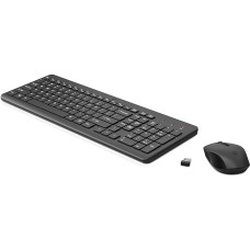 HP 330 belaidė pelė ir klaviatūra, QWERTZ vokiškas išdėstymas, USB-A raktas, 2,4 GHz belaidis ryšys, 1600 DPI, juoda