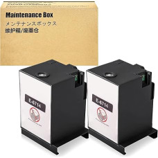 LCL T6714 C13T671400 techninės priežiūros dėžutė (2 vnt., juoda), skirta Epson Workforce Pro WF-C8190 WF-C8190a WF-C8190DW DTWC DTW D3TWC WF-C8610DWF WF-C8690 WF-C8690a WF-C8690DWF DTWFC DTWFC TWF