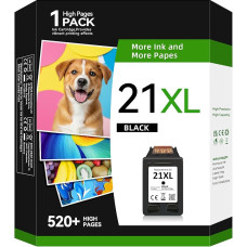 ColoWorld 21XL juodos spalvos rašalo kasetės, tinkančios HP 21XL kasetėms, suderinamos su spausdintuvu HP Deskjet F2120 F2280 F380 F2180 F335 F375 F4180 F4190 D2360 PSC 1410 1415 Officejet 4315 4355