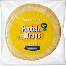 Foodtastic Protein Wraps 240 g, High Protein Tortilla, 22% Protein and Only 11% Carbs, Protein Rich and Low Carbohydrate Wheat Tortilla