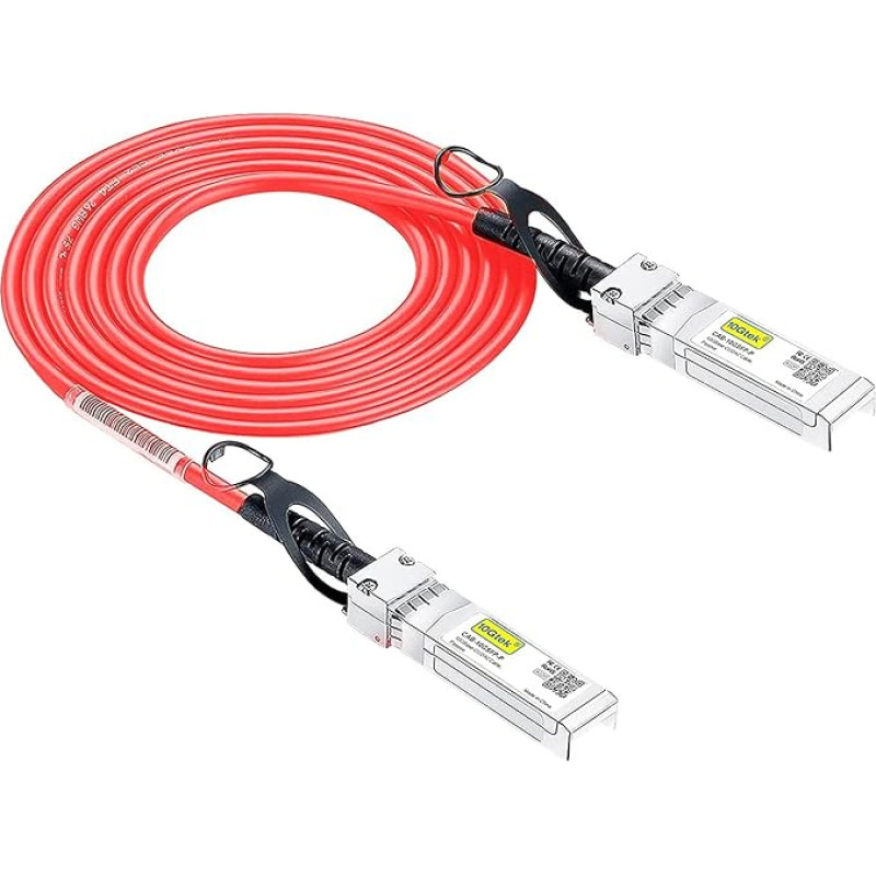 [Red] 10G SFP+ DAC Cable 7 m (23 ft), Twinax SFP+ Cable for Cisco SFP-H10GB-CU7M, Meraki, Ubiquiti UniFi, D-Link, Supermicro, Netgear, Mikrotik, Open Switches