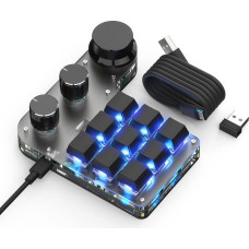 Custom Mini Keyboard, 2.4G Receiver Wireless USB C Mechanical Hot Swap Keyboard, Programmable Hot Keys, RGB Memory Layers for Macro Gaming Software, OSU Copy Keyboard